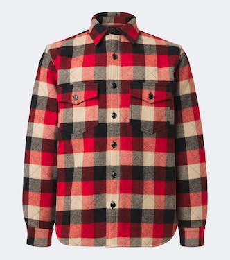 Padded plaid wool twill overshirt | RRL
