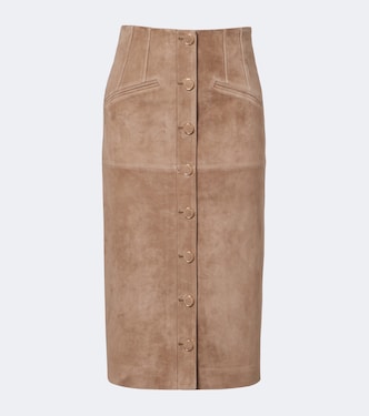 Callisian suede midi skirt | Veronica Beard