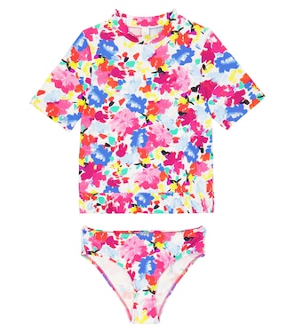 Floral rashguard and bikini bottoms | Il Gufo