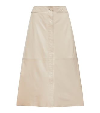 Savana leather midi skirt | Joseph