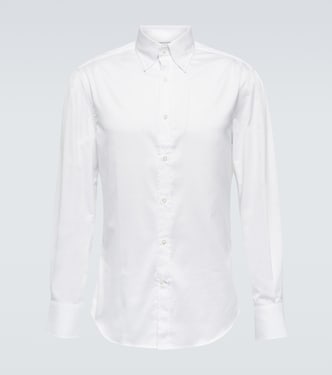 Chemise slim en sergé de coton | Brunello Cucinelli