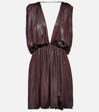 Lilies pleated jersey minidress | Rick Owens