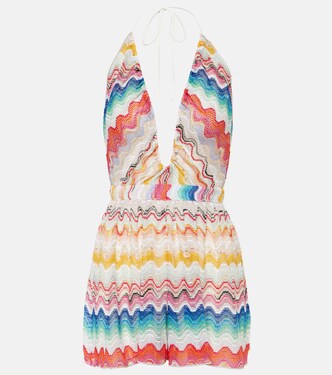 Zig Zag halterneck cutout playsuit | Missoni Mare