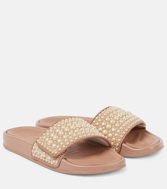 Fitz faux pearl-embellished slides | Jimmy Choo