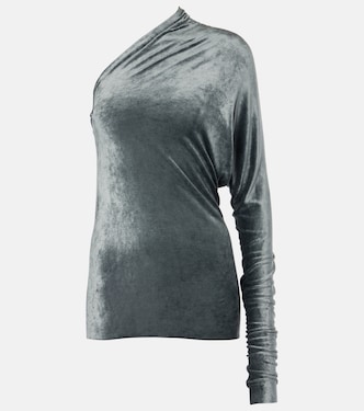 Diana one-shoulder velvet top | Rick Owens