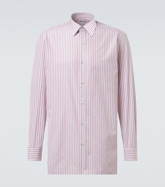 Striped cotton poplin shirt | Charvet