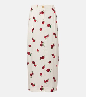 Lucian printed twill maxi skirt | Khaite