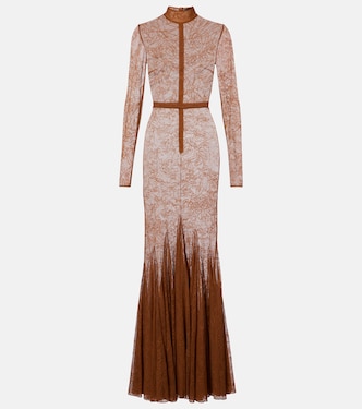 Robe longue en dentelle | David Koma