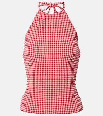 Gingham seersucker top | Hunza G