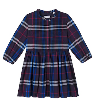 Burberry Check shirred cotton dress | Burberry Kids