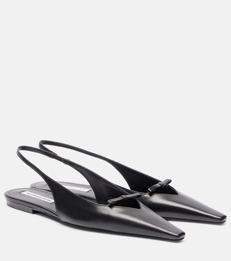 Bailarinas destalonadas de piel | Victoria Beckham