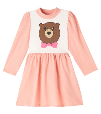 Colorblocked printed cotton dress | Mini Rodini
