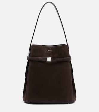 Belted suede bucket bag | Toteme