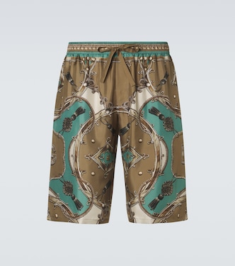 Printed silk twill shorts | Dolce&Gabbana