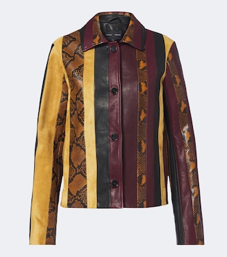 Sirine snake-effect striped leather jacket | Proenza Schouler