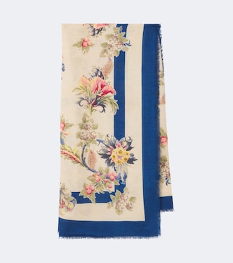 Floral modal and cashmere scarf | Etro