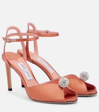 Verzierte Sandalen Sacora aus Satin | Jimmy Choo