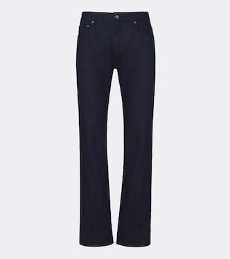Jacquard cotton-blend slim pants  | Etro