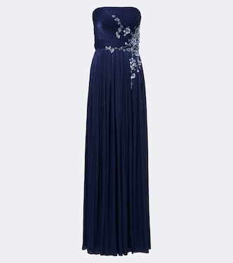 Bustier-Robe Lenina aus Georgette mit Lurex® | Costarellos