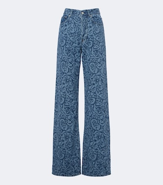 Floral wide-leg jeans | Dries Van Noten