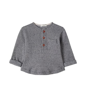 Baby Nuoro houndstooth cotton-blend top | 1 + in the Family