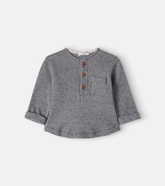 Baby Nuoro houndstooth cotton-blend top | 1 + in the Family
