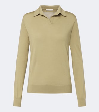 Pauli wool and silk polo sweater  | The Row