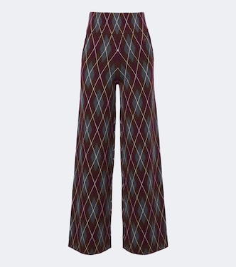 Pantalon ample en laine à motif argyle | Perfect Moment