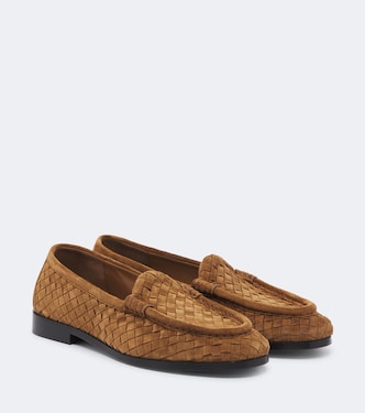 Silenzio Intrecciato suede loafers | Bottega Veneta