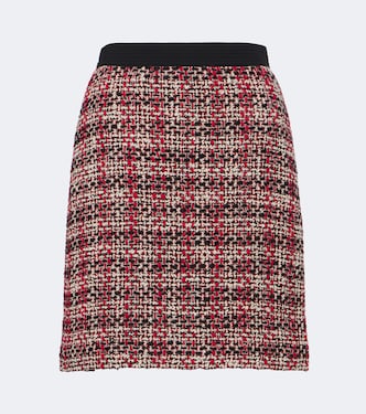Wool-blend tweed miniskirt | Versace
