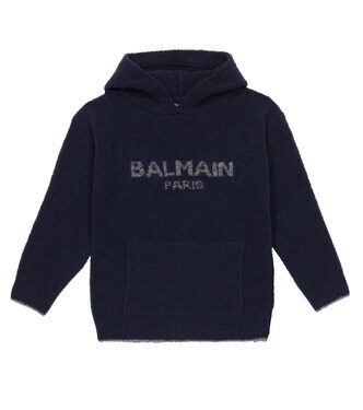 Sweat-shirt à capuche en laine mélangée | Balmain Kids