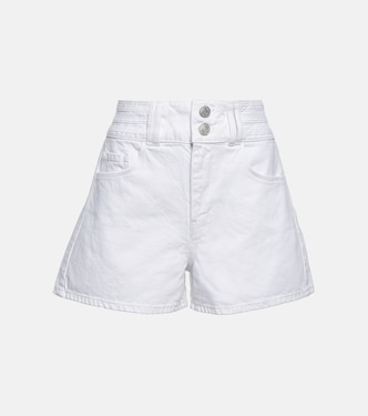 Triple-stitch high-rise denim shorts | Frame