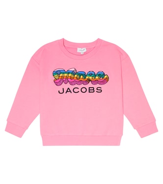 Sweat-shirt brodé en coton à logo | Marc Jacobs Kids