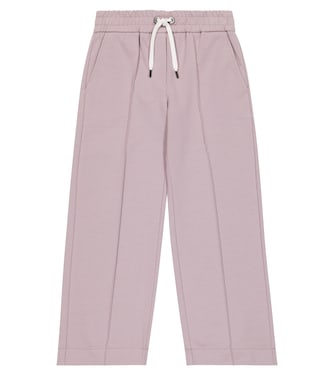 بنطلون رياضي من القطن الجيرسيه | Brunello Cucinelli Kids