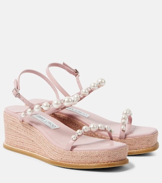 Amatuus 60 leather espadrille wedges | Jimmy Choo