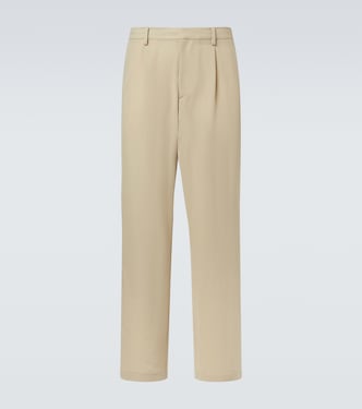 Cotton and wool viyella suit pants | Auralee