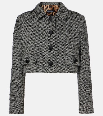 Chaqueta de tweed de mezcla de lana | Dolce&Gabbana