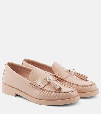 Loafers Addie aus Lackleder mit Zierperle | Jimmy Choo