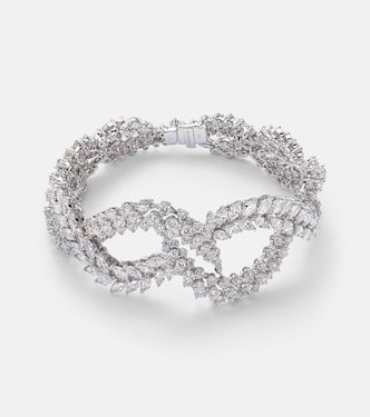 Y-Couture 18kt white gold bangle with diamonds | Yeprem