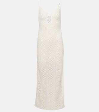 Robe longue Rayure en crochet de coton | SIR