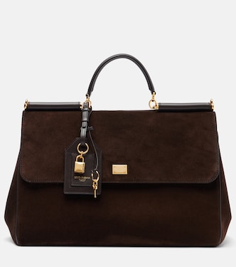 Sicily Large suede tote bag | Dolce&Gabbana