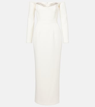 Bridal Farah embellished off-shoulder midi dress | The New Arrivals Ilkyaz Ozel