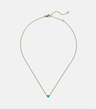 Baby Heart 18kt yellow gold necklace with emerald | Shay Jewelry