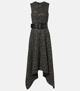 Midikleid Okimi aus Tweed mit Pailletten | Safiyaa