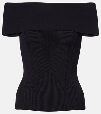 Ribbed-knit off-shoulder top | Givenchy