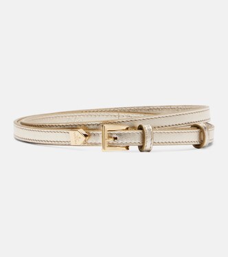Metallic leather belt | Prada