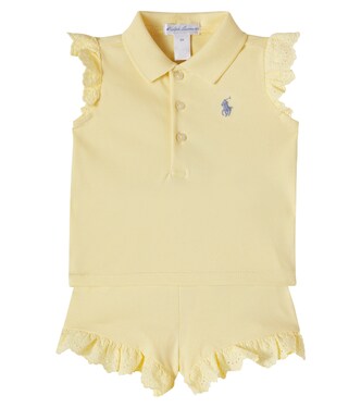 Baby ruffled cotton top and shorts set | Polo Ralph Lauren Kids
