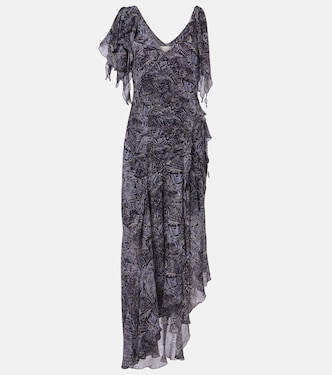 Tylena printed silk georgette ruffled midi dress | Isabel Marant