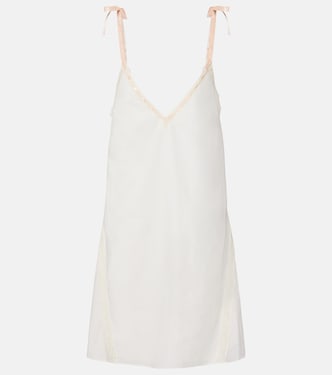 Alma lace-trimmed cotton minidress | Posse