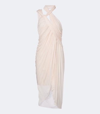 Draped asymmetric midi dress | Balmain
